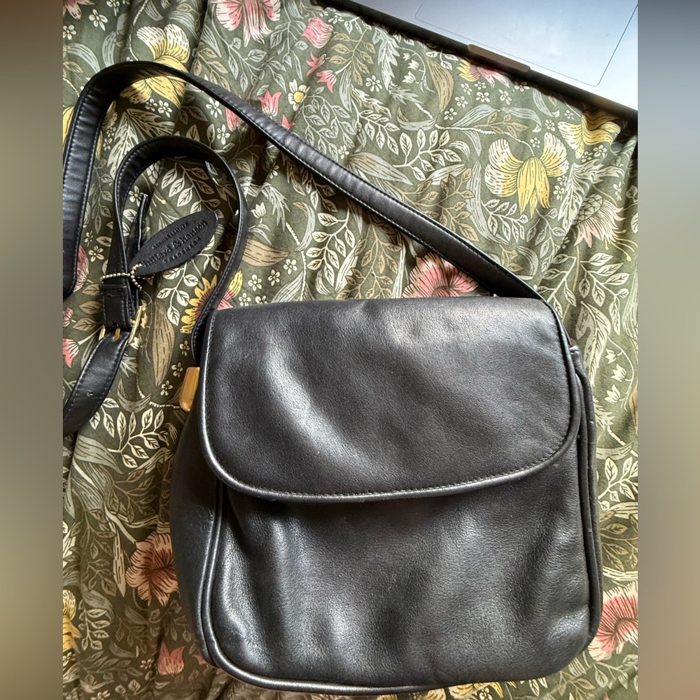 Black Leather Crossbody Bag